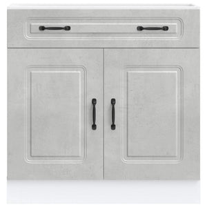 Base da Cucina Kalmar Grigio Cemento in Legno Multistrato 853501