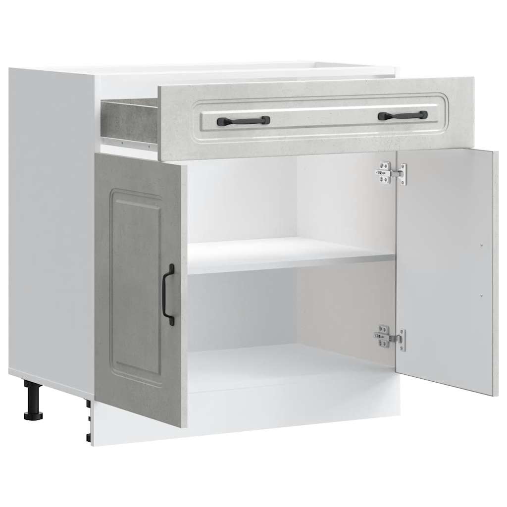 Base da Cucina-Mobile Base da Cucina Kalmar Grigio Cemento in Legno Multistrato 734781