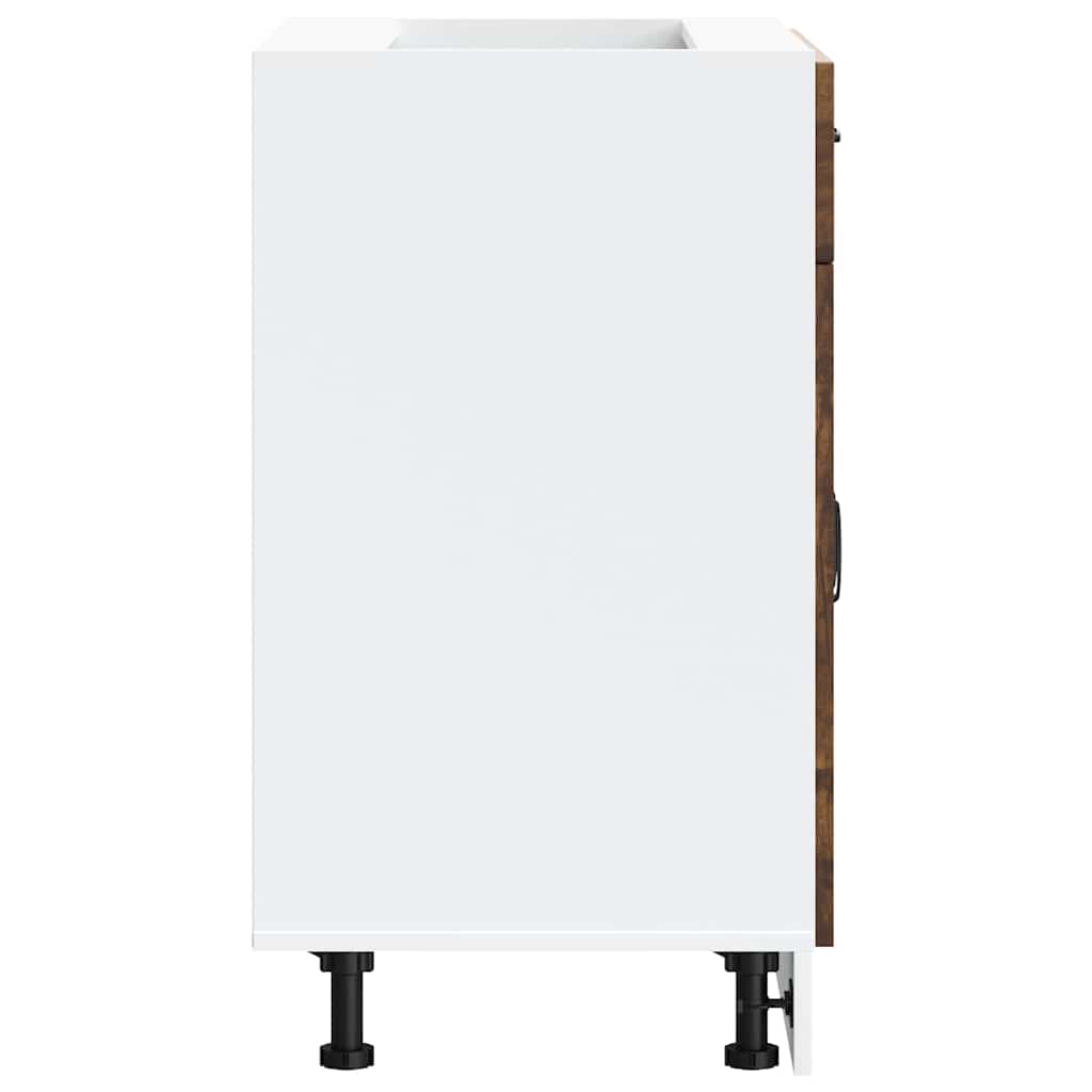 Base da Cucina Kalmar Rovere Fumo in Legno Multistrato 853502