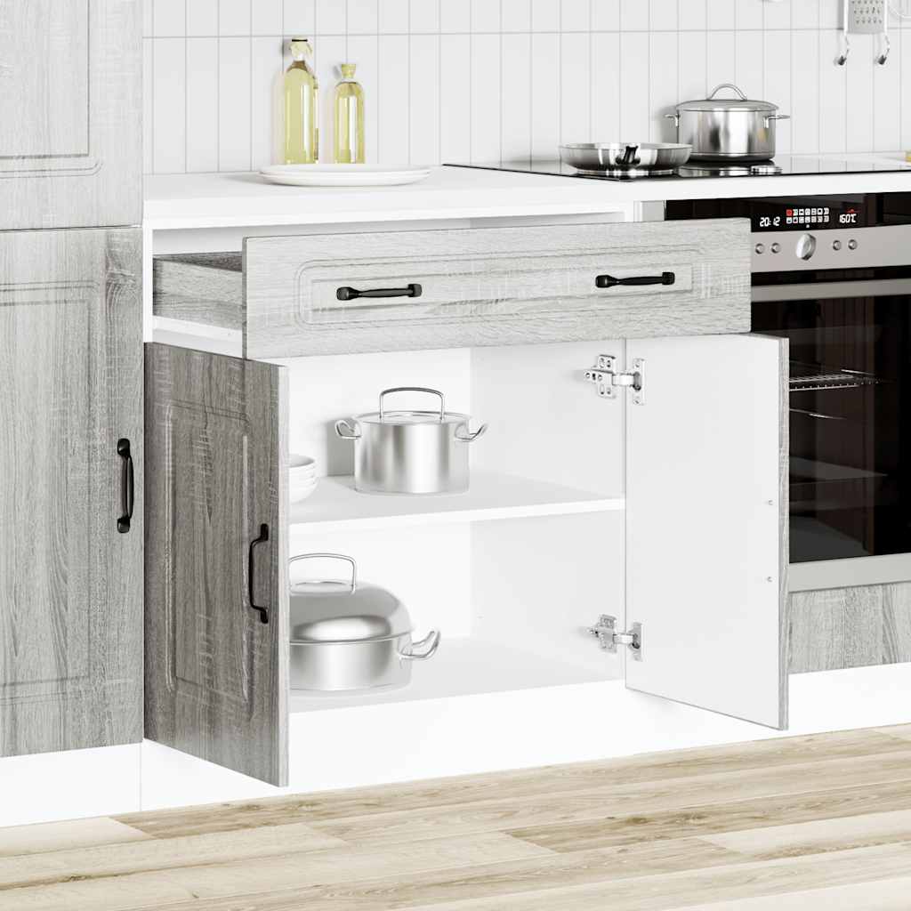 Base da Cucina Kalmar Grigio Sonoma in Legno Multistrato 853503