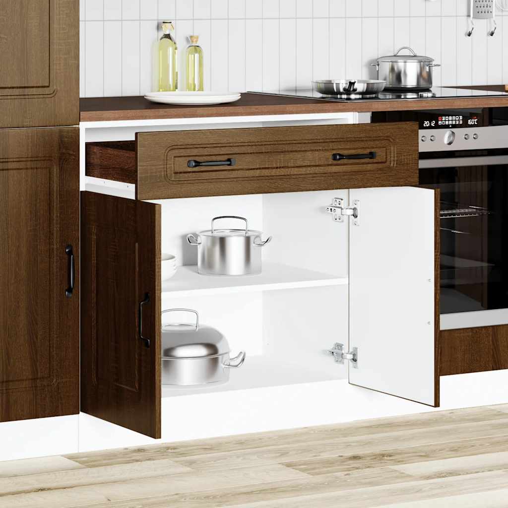 Base da Cucina Kalmar Rovere Marrone in Legno Multistrato 853504