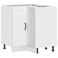 Mobile Base ad Angolo Cucina-Base ad Angolo Cucina Kalmar Bianco in Legno Multistrato