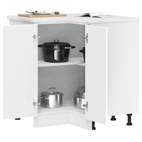 Mobile Base ad Angolo Cucina Kalmar Bianco in Legno Multistrato 853507