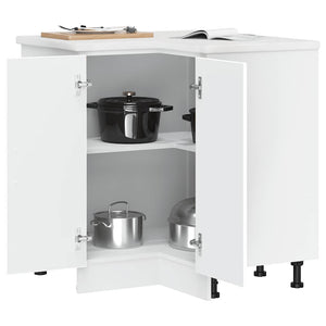 Mobile Base ad Angolo Cucina Kalmar Bianco in Legno Multistrato 853507