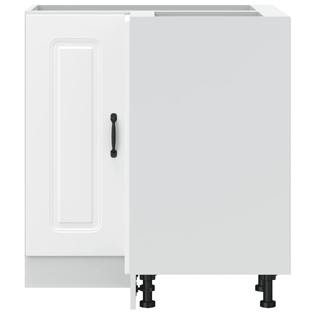 vidaXL Mobile Base ad Angolo Cucina Kalmar Bianco in Legno Multistrato