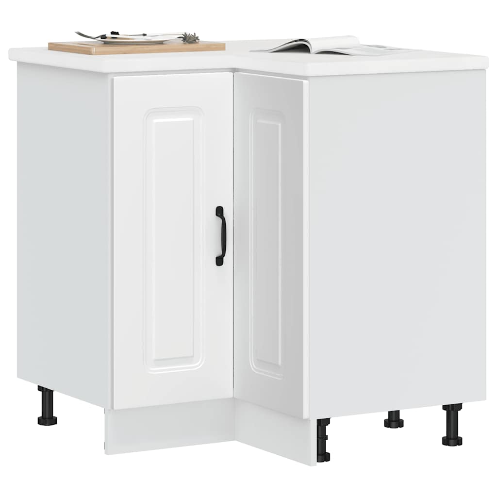 Mobile Base ad Angolo Cucina Kalmar Bianco in Legno Multistrato 853507