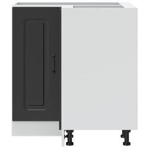 Mobile Base ad Angolo Cucina Kalmar Nero in Legno Multistrato 853508