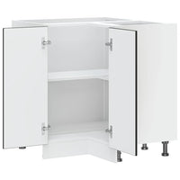 Mobile Base ad Angolo Cucina Kalmar Nero in Legno Multistrato 853508