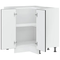 Mobile Base ad Angolo Cucina Kalmar Nero in Legno Multistrato