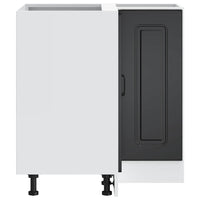 Mobile Base ad Angolo Cucina-Mobile da cucina Kalmar Nero in Legno Multistrato