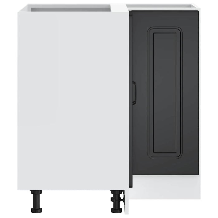 Mobile Base ad Angolo Cucina-Mobile da cucina Kalmar Nero in Legno Multistrato