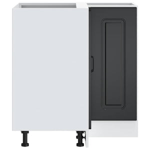 Mobile Base ad Angolo Cucina Kalmar Nero in Legno Multistrato