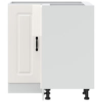 Mobile Base ad Angolo Cucina-Base ad Angolo Cucina Kalmar Bianco Lucido in Truciolato