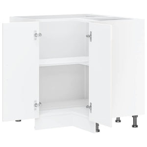 Mobile Base ad Angolo Cucina Kalmar Bianco Lucido in Truciolato 853509