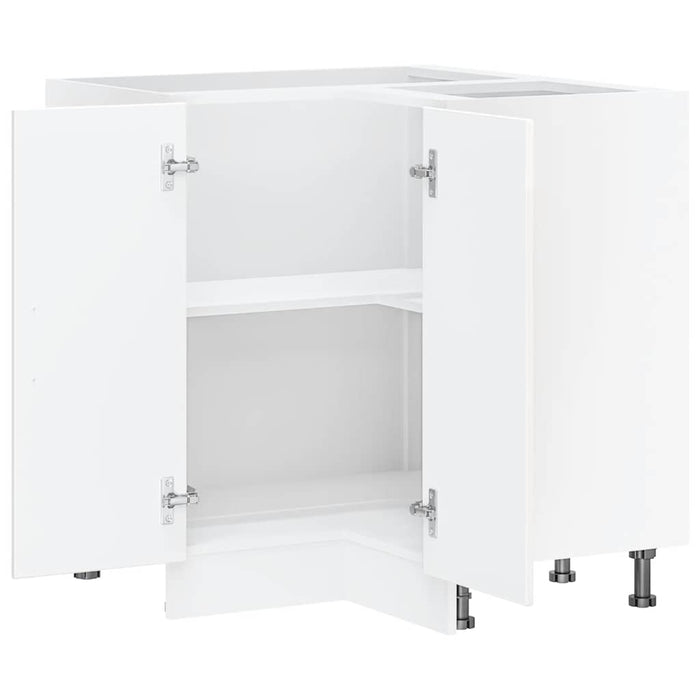 Mobile Base ad Angolo Cucina Kalmar Bianco Lucido in Truciolato 853509