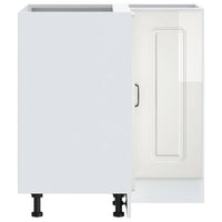 Mobile Base ad Angolo Cucina Kalmar Bianco Lucido in Truciolato 853509