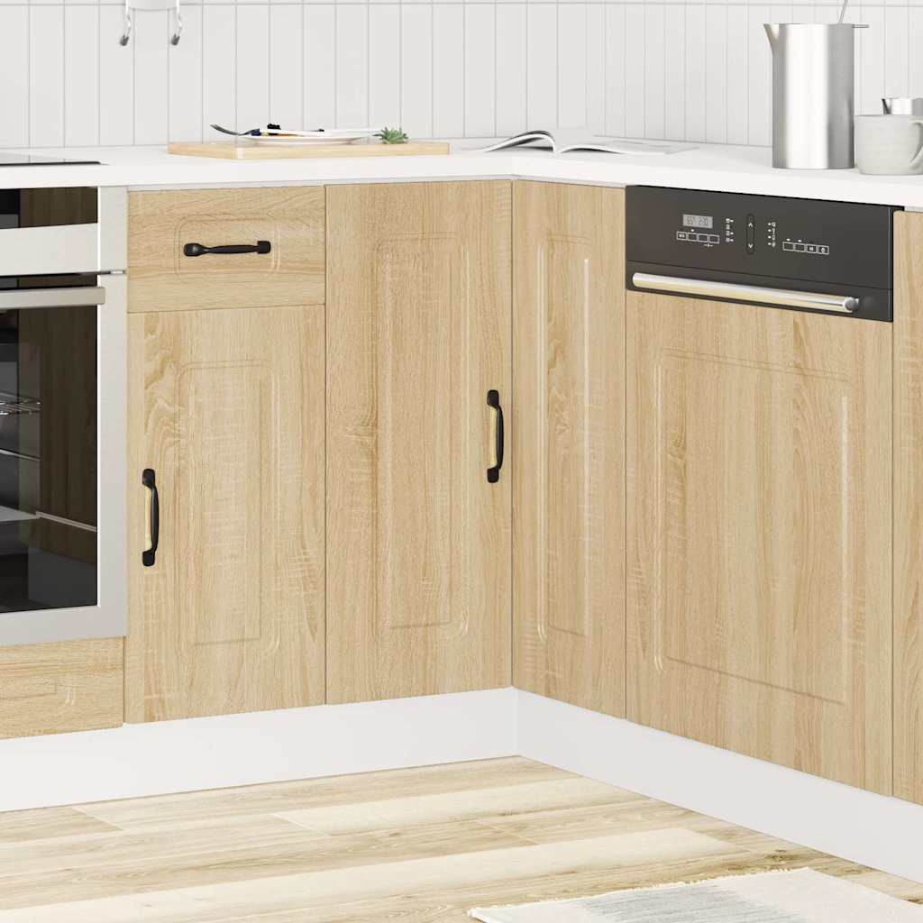 vidaXL Base Angolare da Cucina Kalmar Rovere Sonoma Legno Multistrato