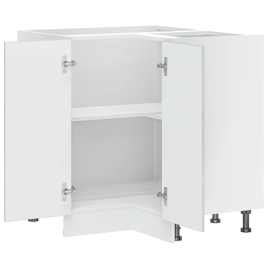 Mobile Base ad Angolo Cucina-Base ad Angolo Cucina Kalmar Grigio Cemento Truciolato