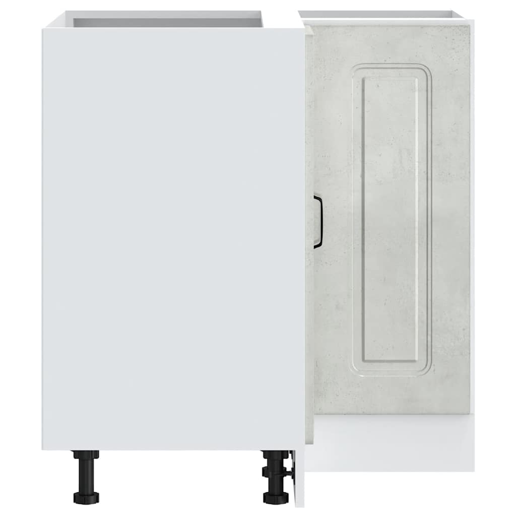 vidaXL Mobile Base ad Angolo Cucina Kalmar Grigio Cemento Truciolato