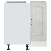 vidaXL Mobile Base ad Angolo Cucina Kalmar Grigio Cemento Truciolato