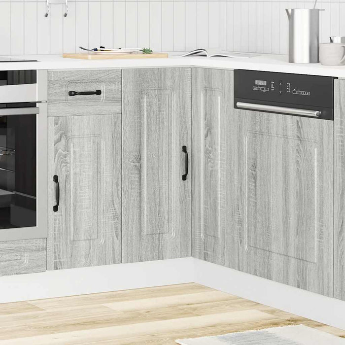 vidaXL Mobile Base ad Angolo Cucina Kalmar Grigio Sonoma in Truciolato