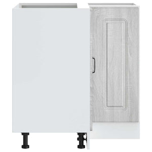 vidaXL Mobile Base ad Angolo Cucina Kalmar Grigio Sonoma in Truciolato