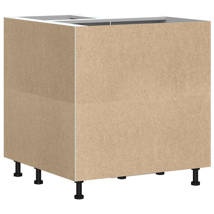 Mobile Base ad Angolo Cucina-Base ad Angolo Cucina Kalmar Grigio Sonoma in Truciolato