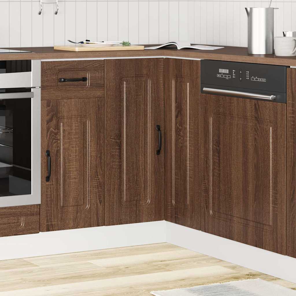 Mobile Base ad Angolo Cucina Kalmar Rovere Marrone Truciolato 853514