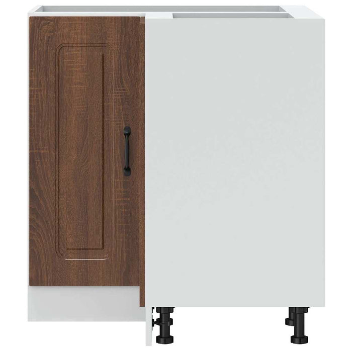 Mobile Base ad Angolo Cucina Kalmar Rovere Marrone Truciolato 853514