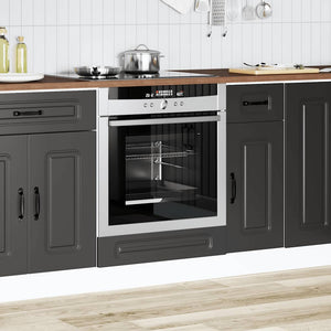 Armadio per Forno Kalmar Nero in Legno Multistrato 853518