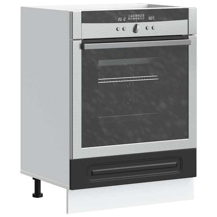 Armadio per Forno Kalmar Nero in Legno Multistrato 853518