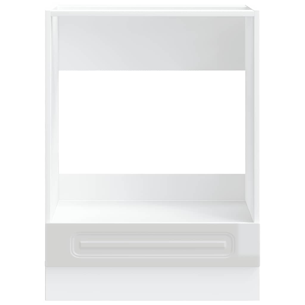 Armadio per Forno Kalmar Bianco Lucido in Legno Multistrato 853519