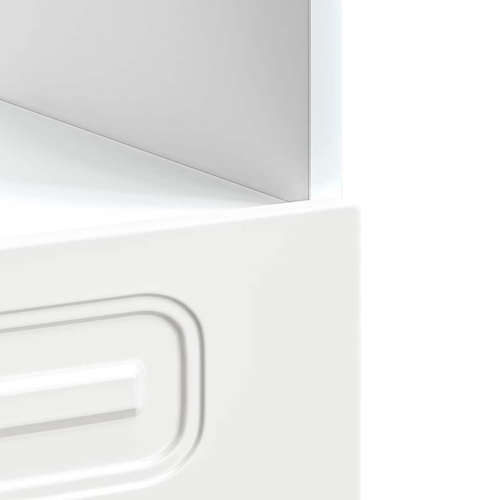 vidaXL Armadio per Forno Kalmar Bianco Lucido in Legno Multistrato