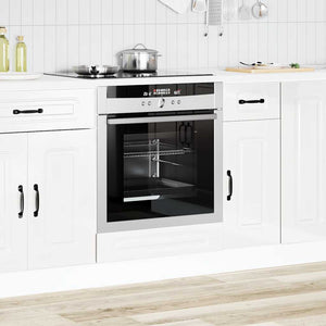 vidaXL Armadio per Forno Kalmar Bianco Lucido in Legno Multistrato