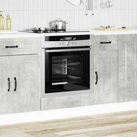 Armadio per Forno Kalmar Grigio Cemento in Legno Multistrato 853521