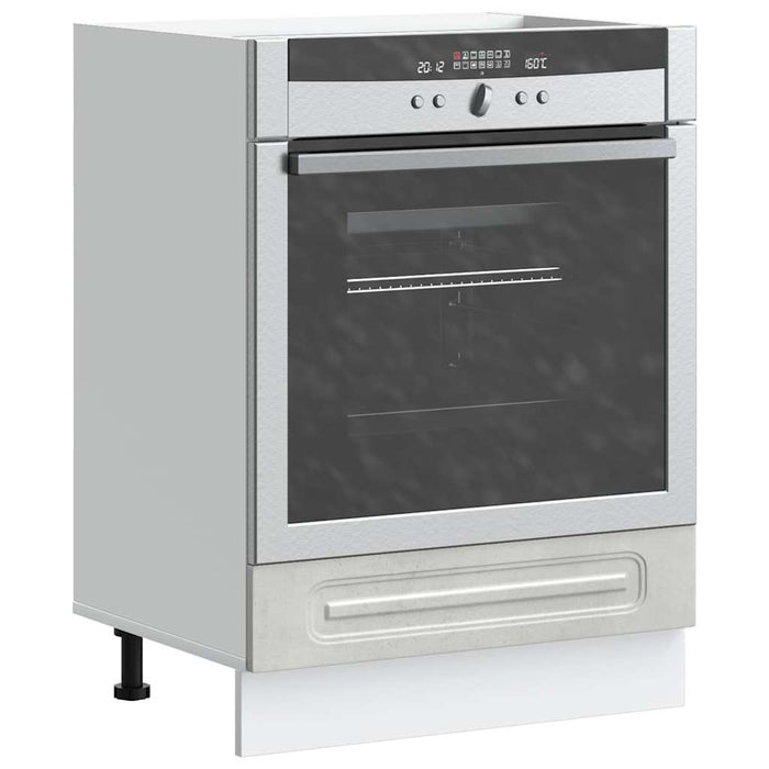 Armadio per Forno Kalmar Grigio Cemento in Legno Multistrato 853521