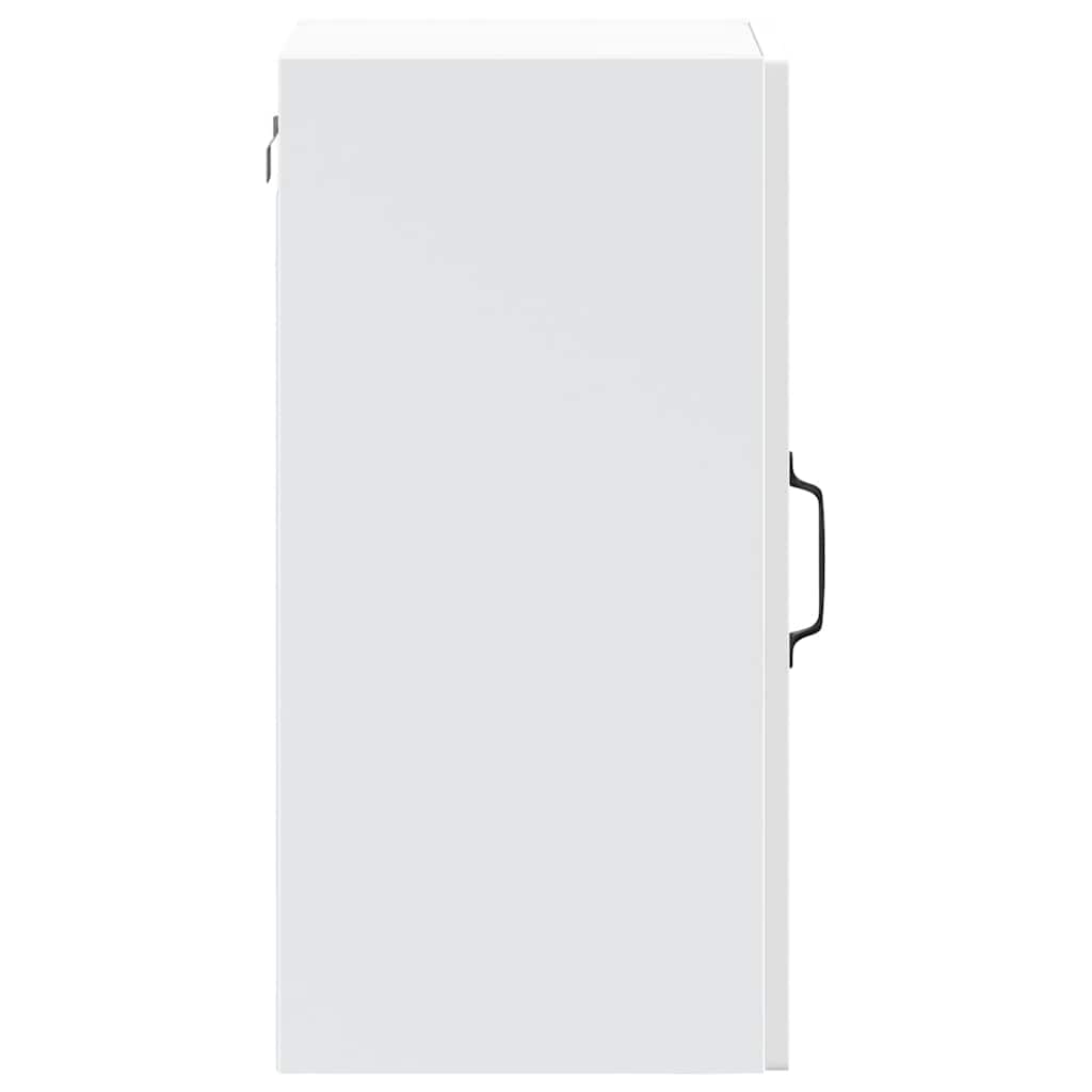 Pensile da Cucina con Porta in Vetro-Mobile Cucina da Parete Kalmar Bianco Truciolato 571494