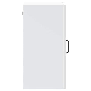 Pensile da Cucina con Porta in Vetro-Mobile Cucina da Parete Kalmar Bianco Truciolato 571494