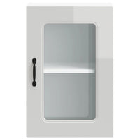 Pensile da Cucina con Porta in Vetro Kalmar Bianco Lucido 853529