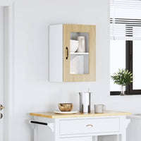 Pensile da Cucina con Porta in Vetro Kalmar Rovere Sonoma 853530