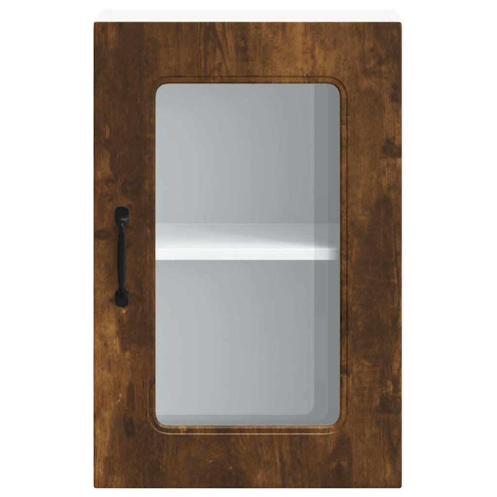 Pensile da Cucina con Porta in Vetro Kalmar Rovere Fumo 853532