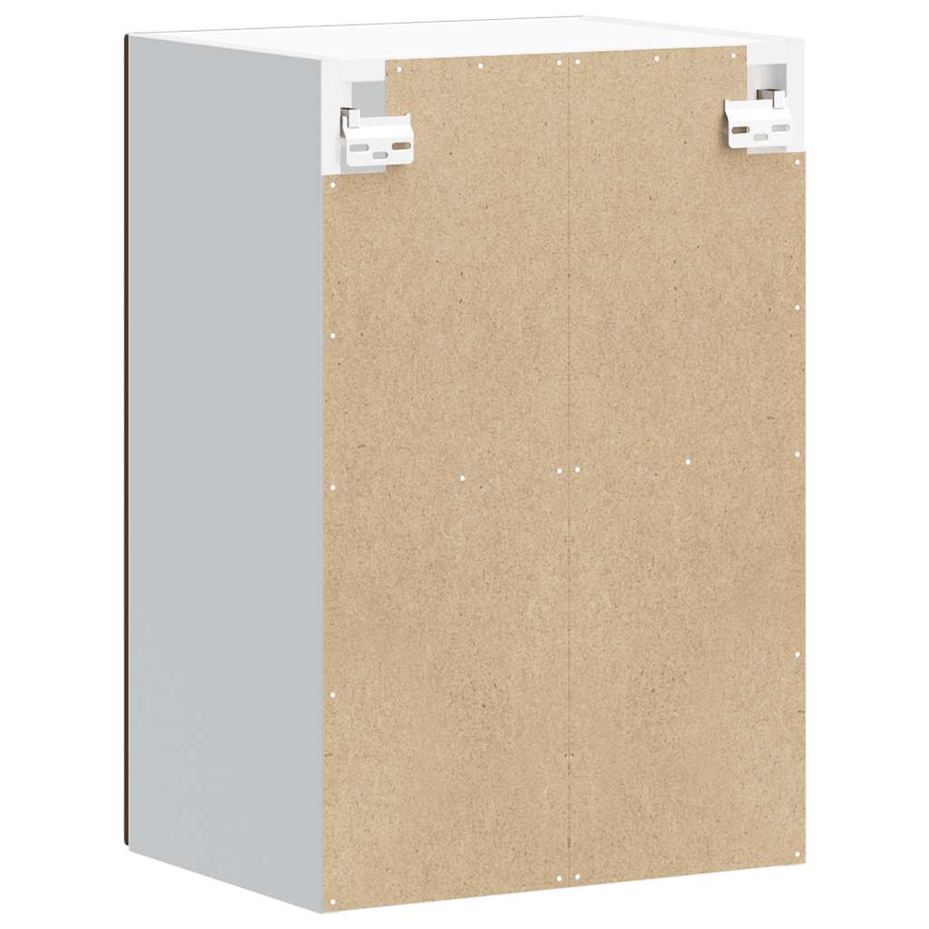 Pensile da Cucina con Porta in Vetro Kalmar Rovere Marrone 853534