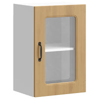 Pensile da Cucina con Porta in Vetro Kalmar Rovere Artigianale 853536