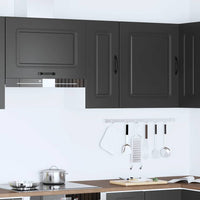vidaXL Pensile da Cucina Kalmar Nero in Legno Multistrato