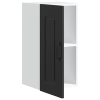 Pensile da Cucina-Mobile Cucina da Parete Kalmar Nero in Legno Multistrato 522690