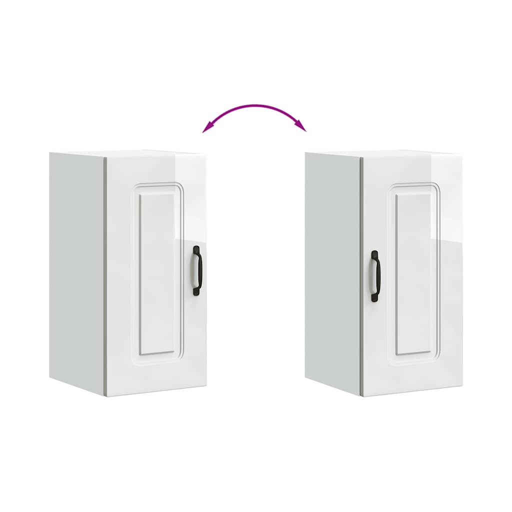 Base da Cucina Kalmar Bianco Lucido in Legno Multistrato 853539