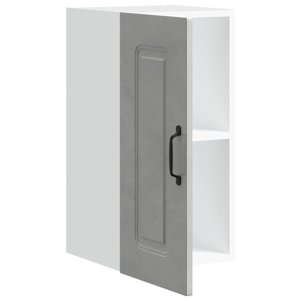 Pensile da Cucina-Mobile Cucina da Parete Kalmar Grigio Cemento in Legno Multistrato 489779