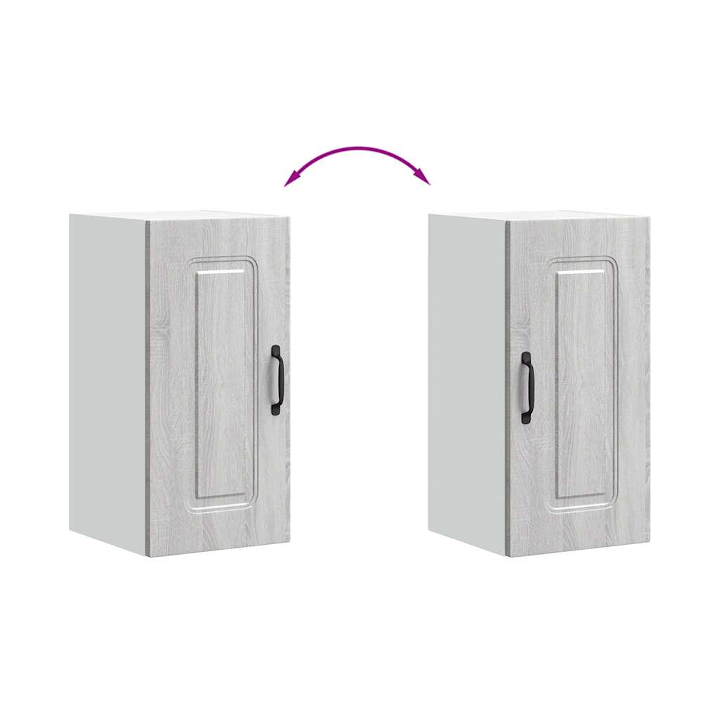 Pensile da Cucina-Mobile Cucina da Parete Kalmar Grigio Sonoma in Legno Multistrato 123082