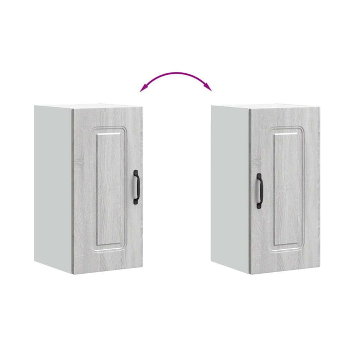 Pensile da Cucina-Mobile Cucina da Parete Kalmar Grigio Sonoma in Legno Multistrato 123082