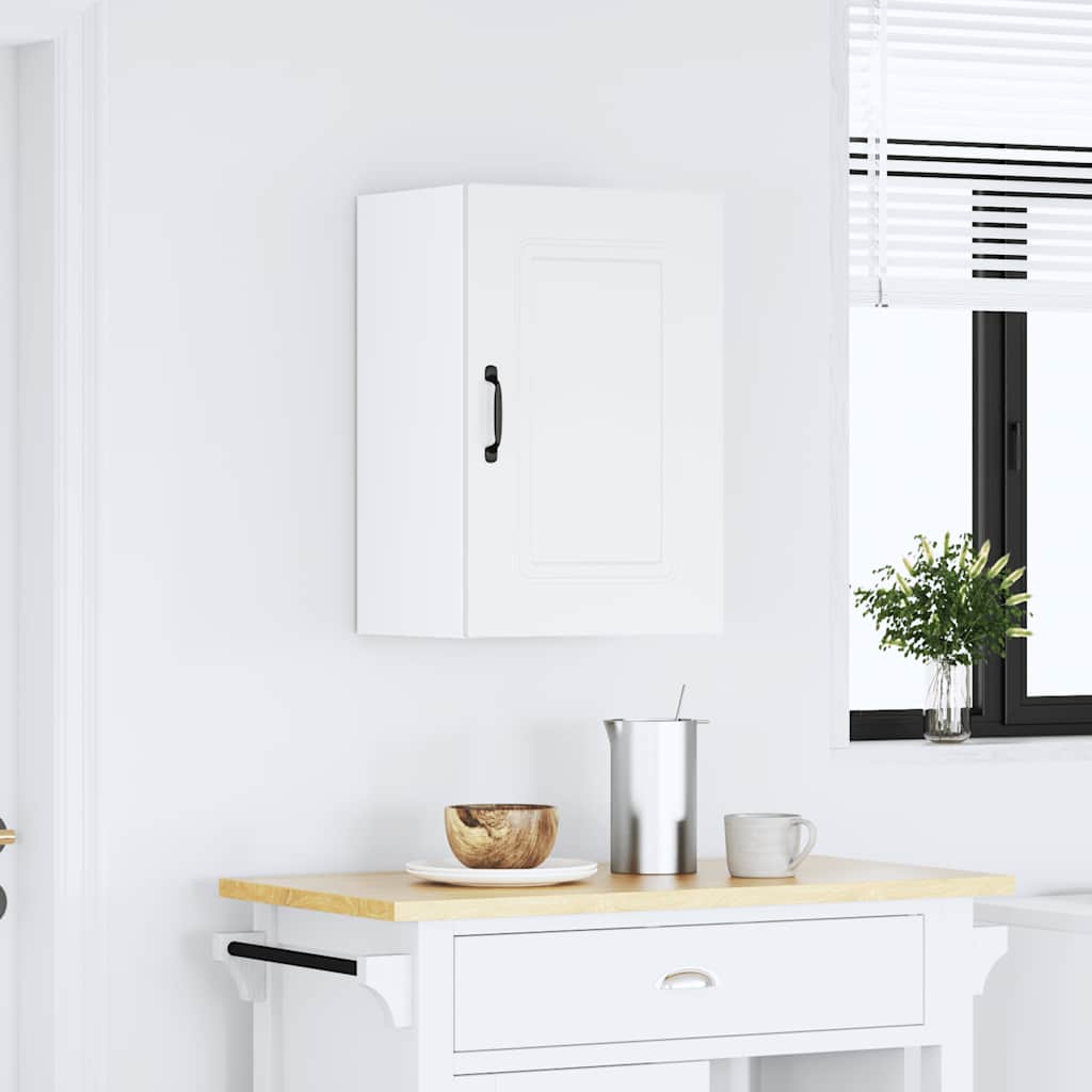 vidaXL Pensile da Cucina Kalmar Bianco in Legno Multistrato